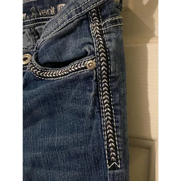 REVOLUTION BY REVOLT JEANS*Girls*8*Emblished Pockets - Picture 6 of 10